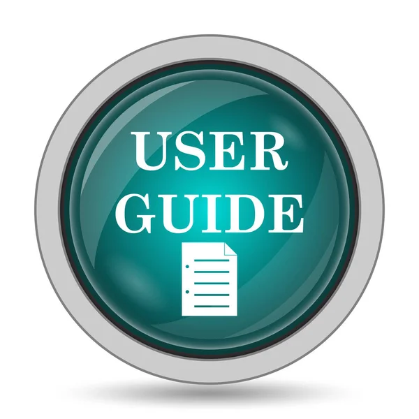 User guide icon, website button on white background