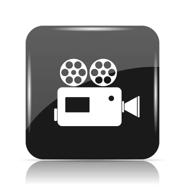 Video camera icon. Internet button on white background