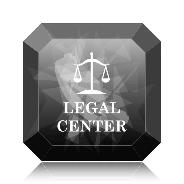 Legal Center Icon Black Website Button White Background — Stock Photo, Image