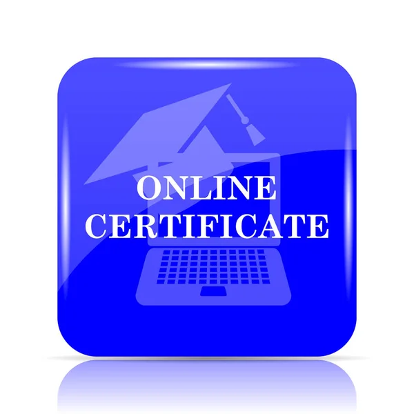 Icono de certificado en línea —  Fotos de Stock
