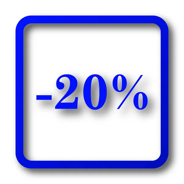 20 percentenkorting pictogram — Stockfoto