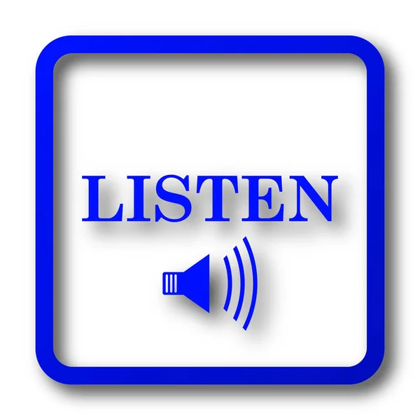Listen Icon Listen Website Button White Background — Stock Photo, Image