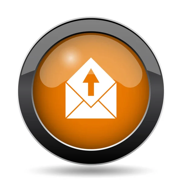 Stuur Mailpictogram Stuur Mail Website Knop Witte Achtergrond — Stockfoto