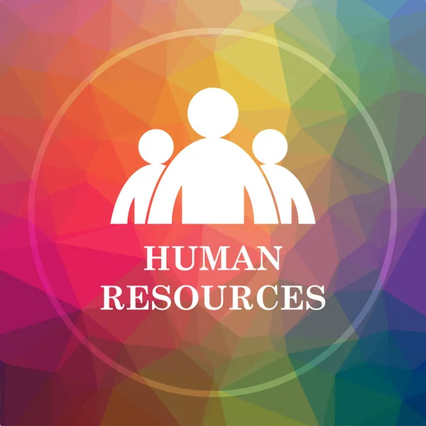 Icono Recursos Humanos Botón Del Sitio Web Recursos Humanos Bajo — Foto de Stock