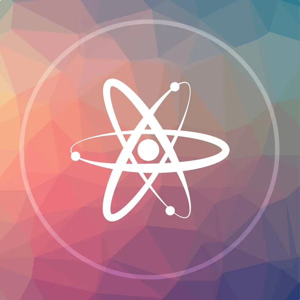 Atome Atome Webseite Taste Auf Low Poly Hintergrund — Stockfoto