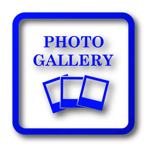 Ikone Der Fotogalerie Foto Galerie Website Taste Auf Weißem Hintergrund — Stockfoto