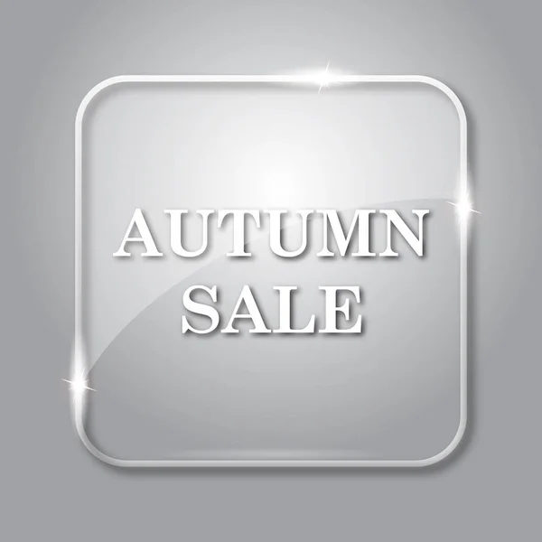 Podzimní Prodej Ikona Šedém Pozadí Transparentní Tlačítko Internet — Stock fotografie