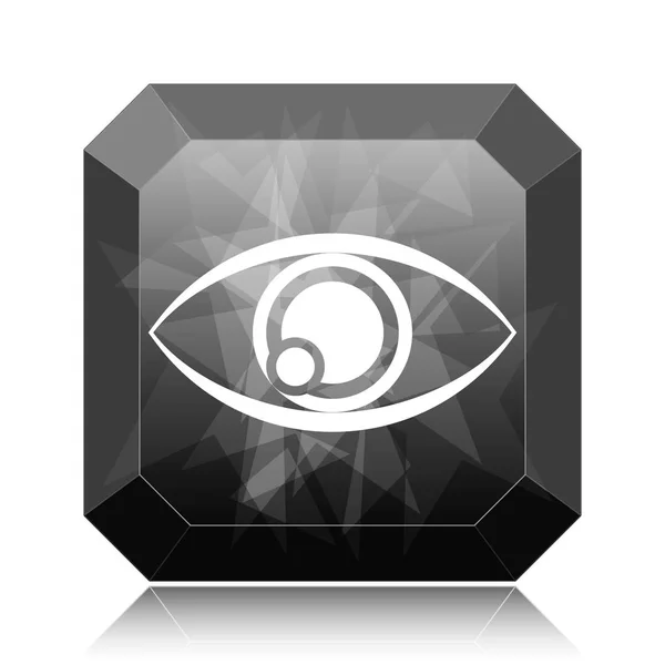 Göz Simgesi Siyah Web Sitesi Düğmesini Beyaz Arka Plan Üzerinde — Stok fotoğraf