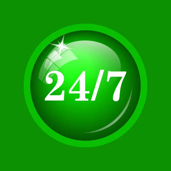 Ikona Przycisk Internet Zielonym Tle — Zdjęcie stockowe