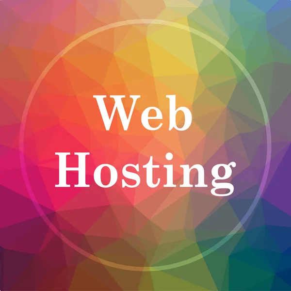 Web Hosting Symbol Web Hosting Website Taste Auf Low Poly — Stockfoto