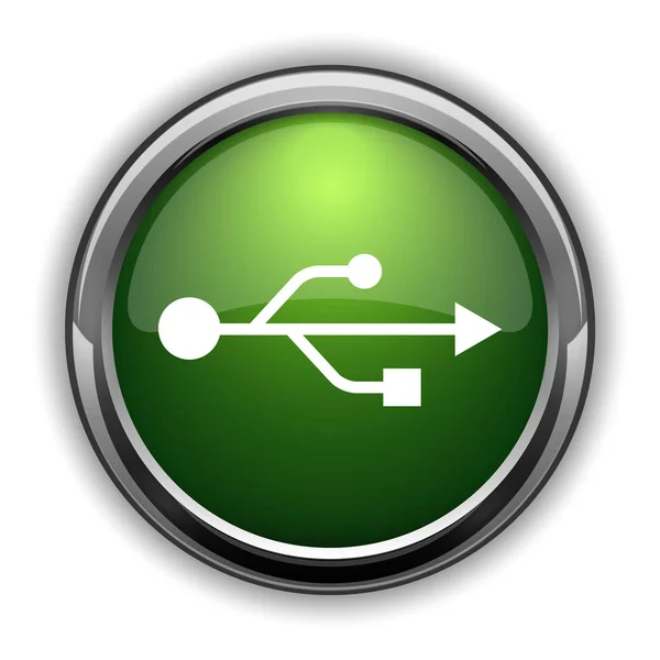 USB icon. USB website button on white background