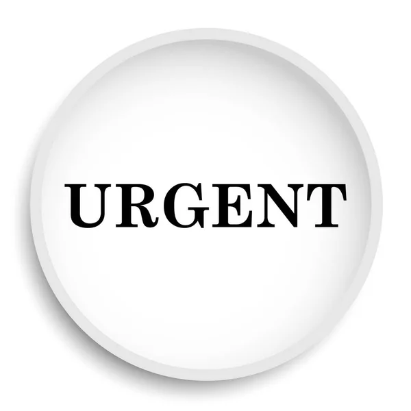 Ícone Urgente Botão Site Urgente Fundo Branco — Fotografia de Stock