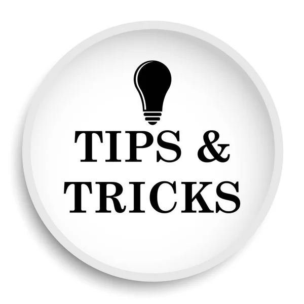 Συμβουλές Και Κόλπα Εικονίδιο Συμβουλές Και Κόλπα Ιστοσελίδα Κουμπί Λευκό — Φωτογραφία Αρχείου