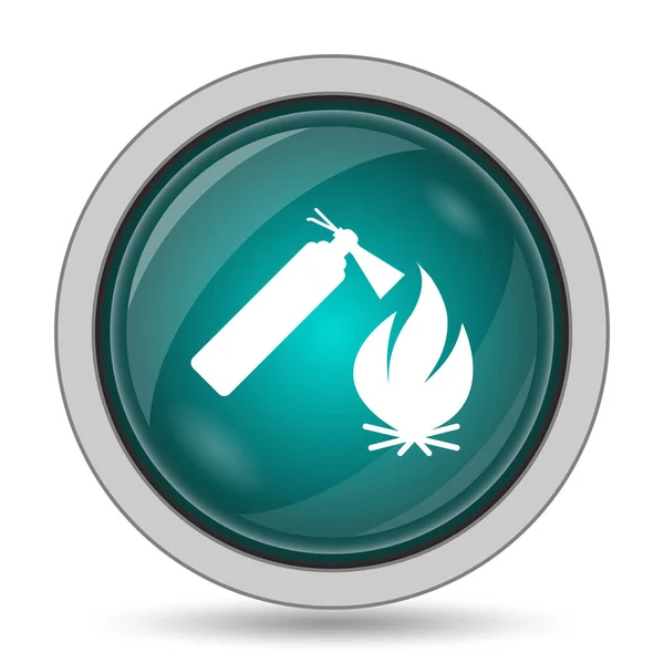 Feuer Symbol Website Taste Auf Weißem Hintergrund — Stockfoto