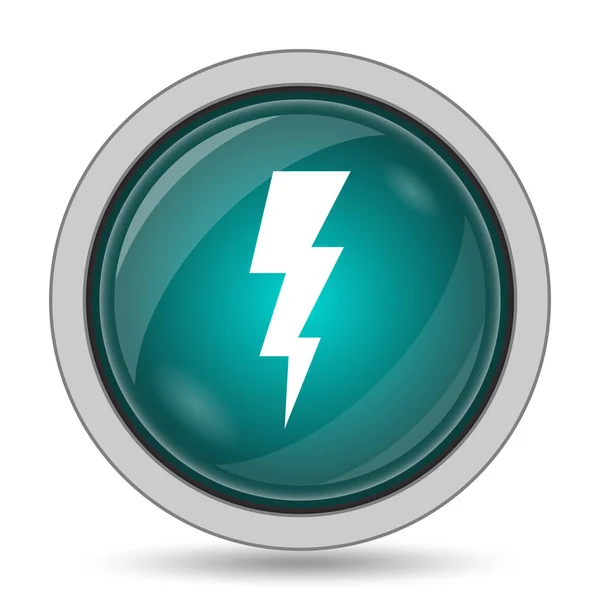 Lightning Ikonen Webbplats Knappen Vit Bakgrund — Stockfoto