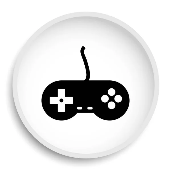 Ícone Gamepad Gamepad Botão Site Fundo Branco — Fotografia de Stock