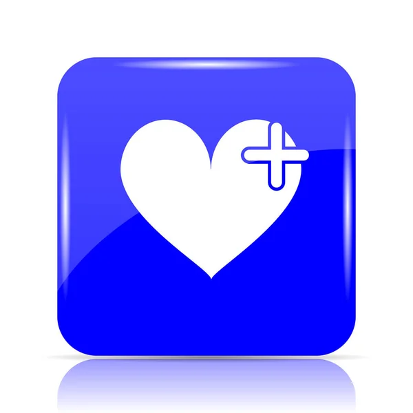 Hjärta med cross ikonen — Stockfoto