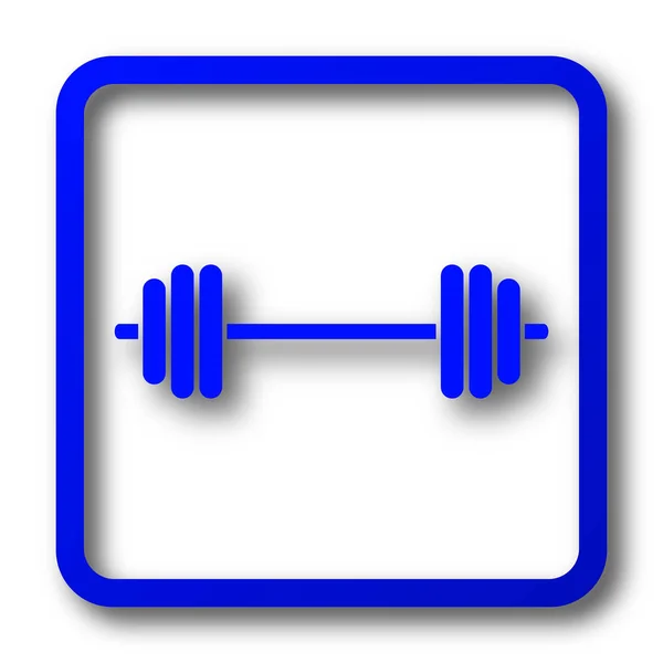 Ikone Gewichtheben Gewichtheben Website Taste Auf Weißem Hintergrund — Stockfoto