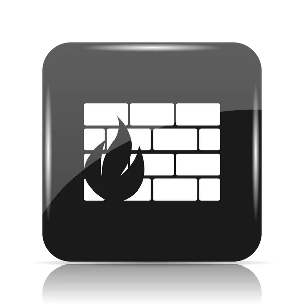Ícone Firewall Botão Internet Fundo Branco — Fotografia de Stock