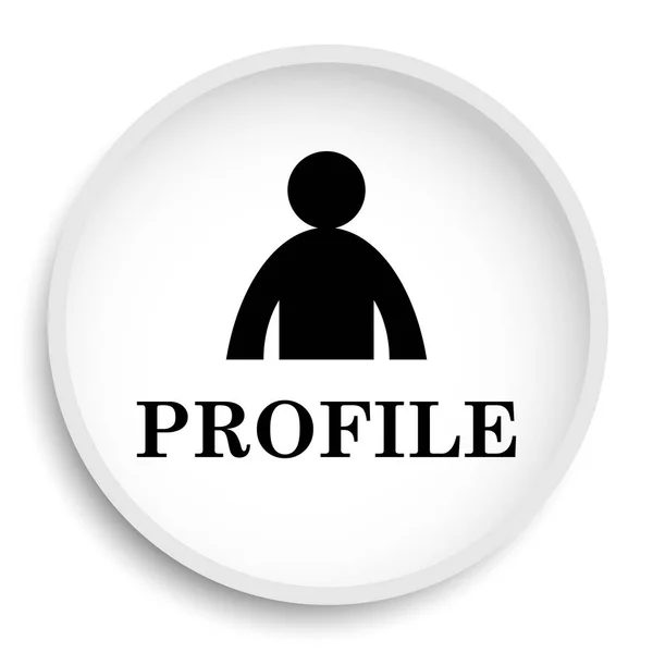 Profielpictogram Internet Knop Witte Achtergrond — Stockfoto