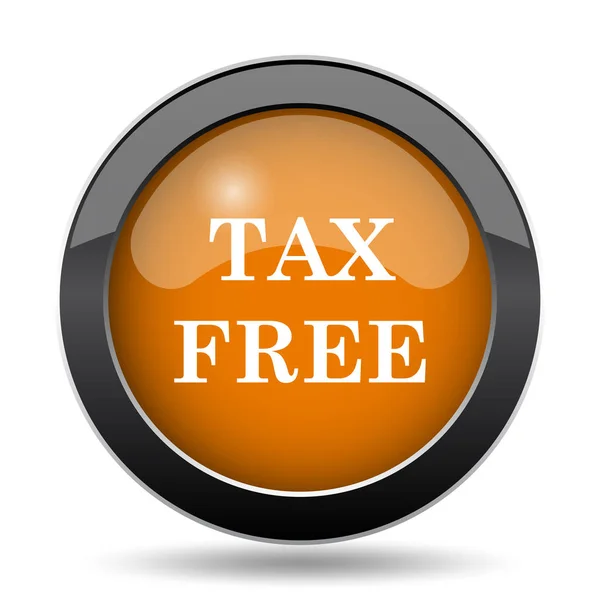 Icona Esentasse Pulsante Sito Web Tax Free Sfondo Bianco — Foto Stock