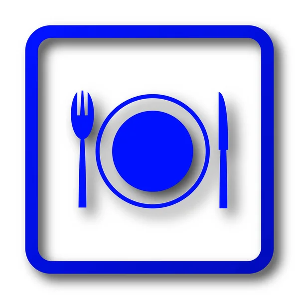 Icono Del Restaurante Sitio Web Del Restaurante Botón Sobre Fondo — Foto de Stock