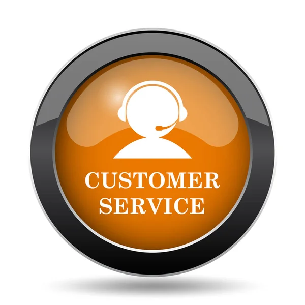 Ikona Usługi Klienta Przycisk Strony Internetowej Obsługi Klienta Białym Tle — Zdjęcie stockowe