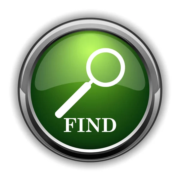 Encuentra Icono Buscar Botón Del Sitio Web Sobre Fondo Blanco —  Fotos de Stock