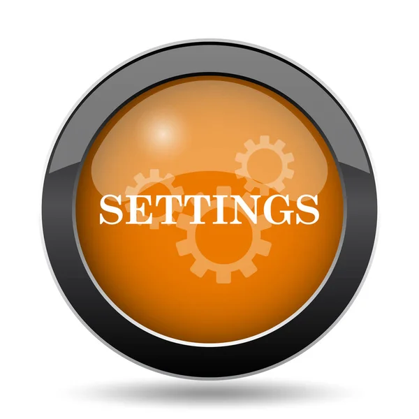 Settings Icon Settings Website Button White Background — Stock Photo, Image