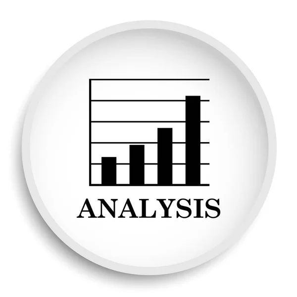Analysis icon. Analysis website button on white background.