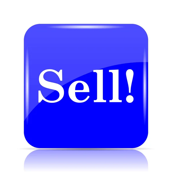 Sell Icon Blue Website Button White Background — Stock Photo, Image