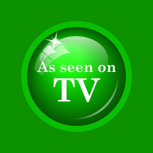 Como Icono Televisión Botón Internet Sobre Fondo Verde — Foto de Stock