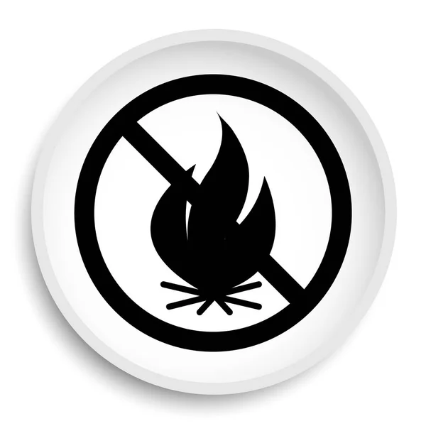 Požární Zakázané Ikony Oheň Zakázané Webové Stránky Tlačítko Bílém Pozadí — Stock fotografie