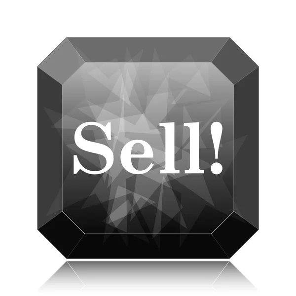 Sell Icon Black Website Button White Background — Stock Photo, Image