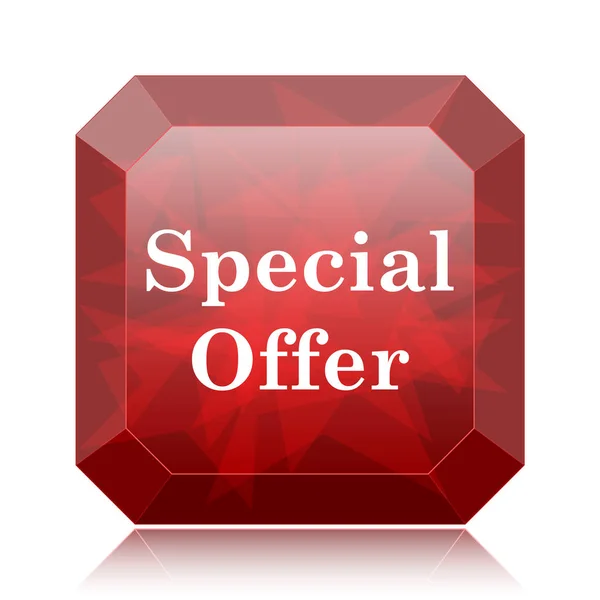 Special Offer Icon Red Website Button White Background — Stock Photo, Image