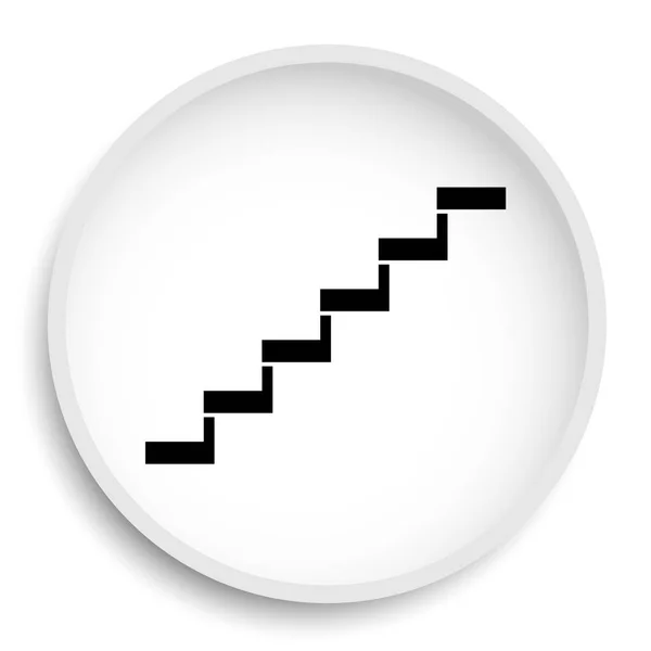 Stairs icon. Stairs website button on white background.