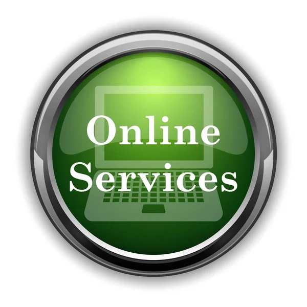 Icono Servicios Línea Botón Del Sitio Web Servicios Línea Sobre —  Fotos de Stock