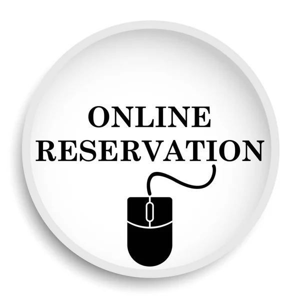 Online Reservierung Symbol Online Reservierung Website Taste Auf Weißem Hintergrund — Stockfoto