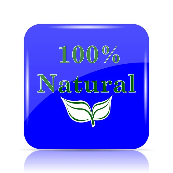 100 procent natuurlijke pictogram — Stockfoto