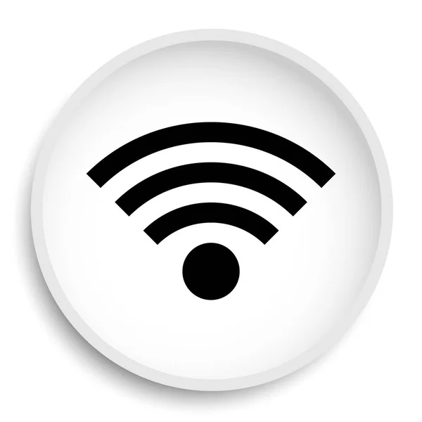 Значок Беспроводного Сигнала Кнопка Интернет Белом Фоне — стоковое фото
