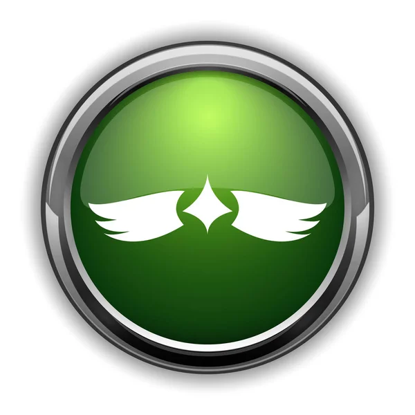 Wings icon. Wings website button on white background