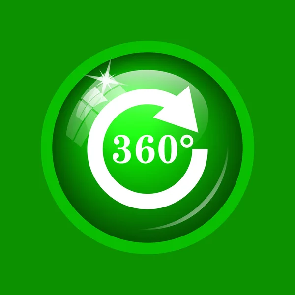 Recarga Icono 360 Botón Internet Sobre Fondo Verde —  Fotos de Stock