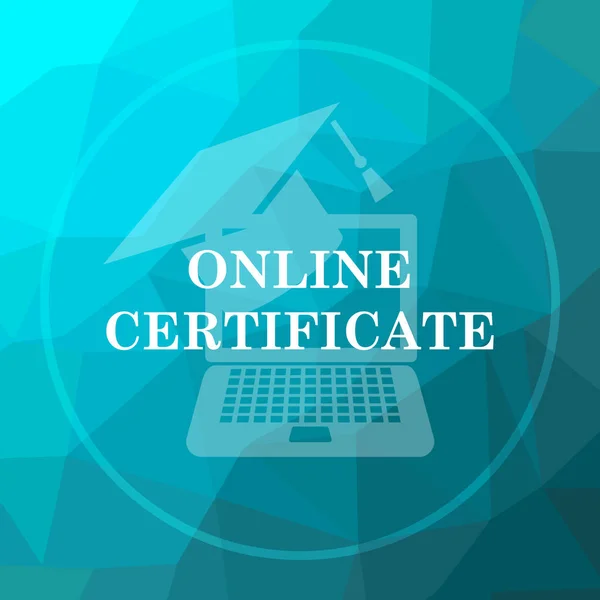 Icône de certificat en ligne — Photo