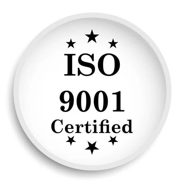 Icono Iso9001 Botón Del Sitio Web Iso9001 Sobre Fondo Blanco — Foto de Stock