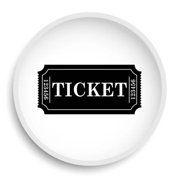 Cinema ticket icon. Cinema ticket website button on white background.