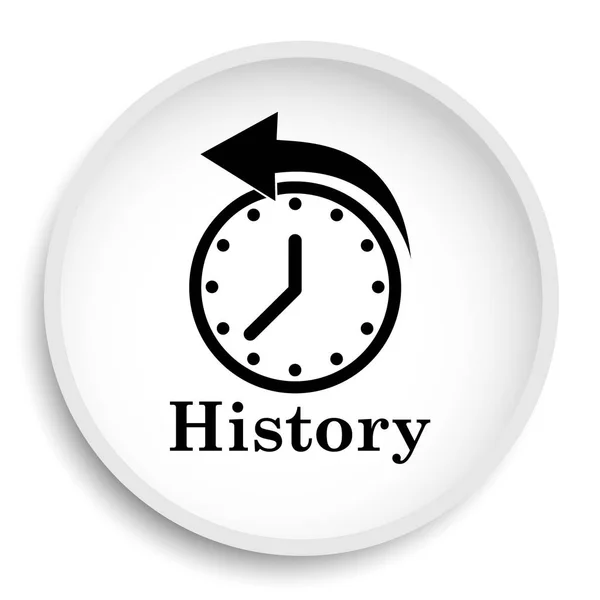 History Icon History Website Button White Background — Stock Photo, Image