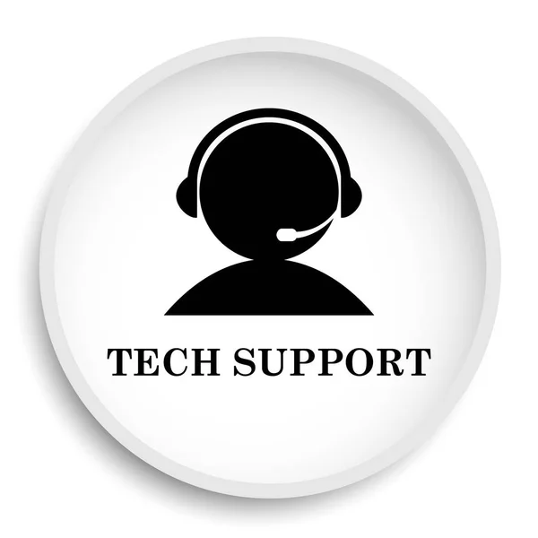 Icône Support Technique Bouton Site Support Technique Sur Fond Blanc — Photo