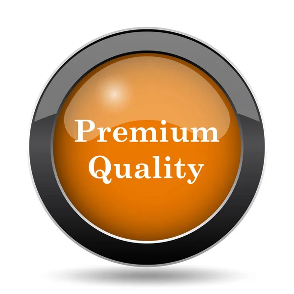 Premium Kalite Simgesi Premium Kalite Web Sitesi Düğmesini Beyaz Arka — Stok fotoğraf
