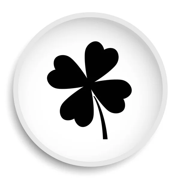 Clover Icon Clover Website Button White Background — Stock Photo, Image