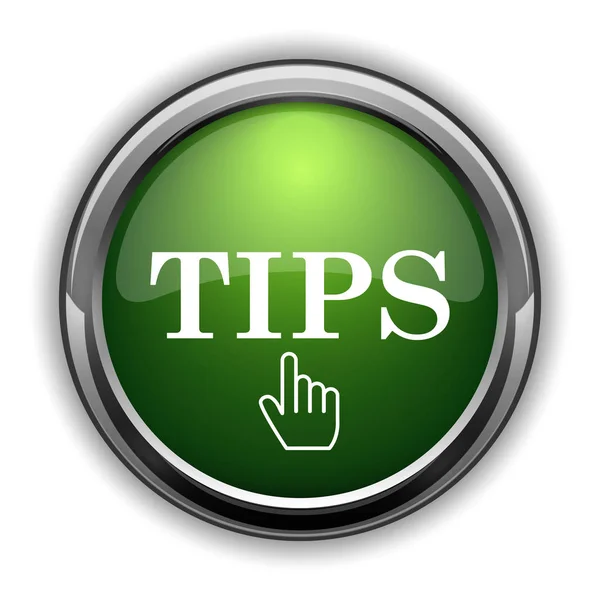 Tips Icon Tips Website Button White Background — Stock Photo, Image